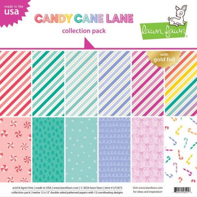 Lawn Fawn Designpapier Candy Cane Lane - Collection Pack